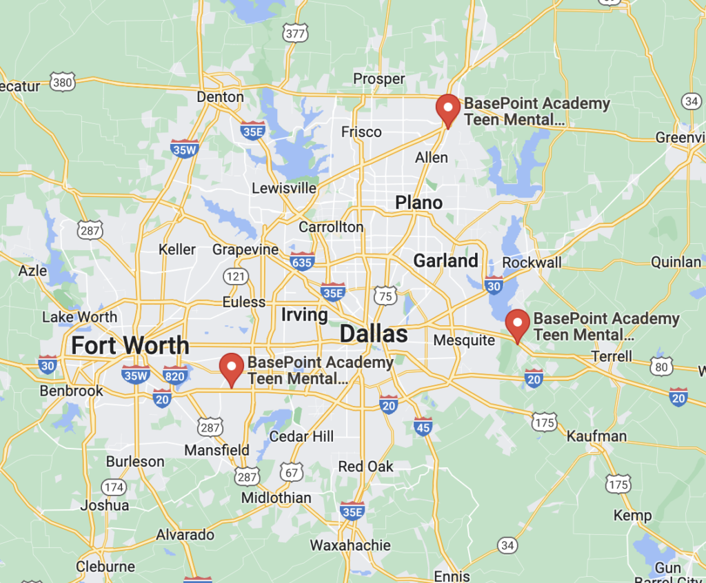 BasePoint Academy Dallas Facility Locations Map