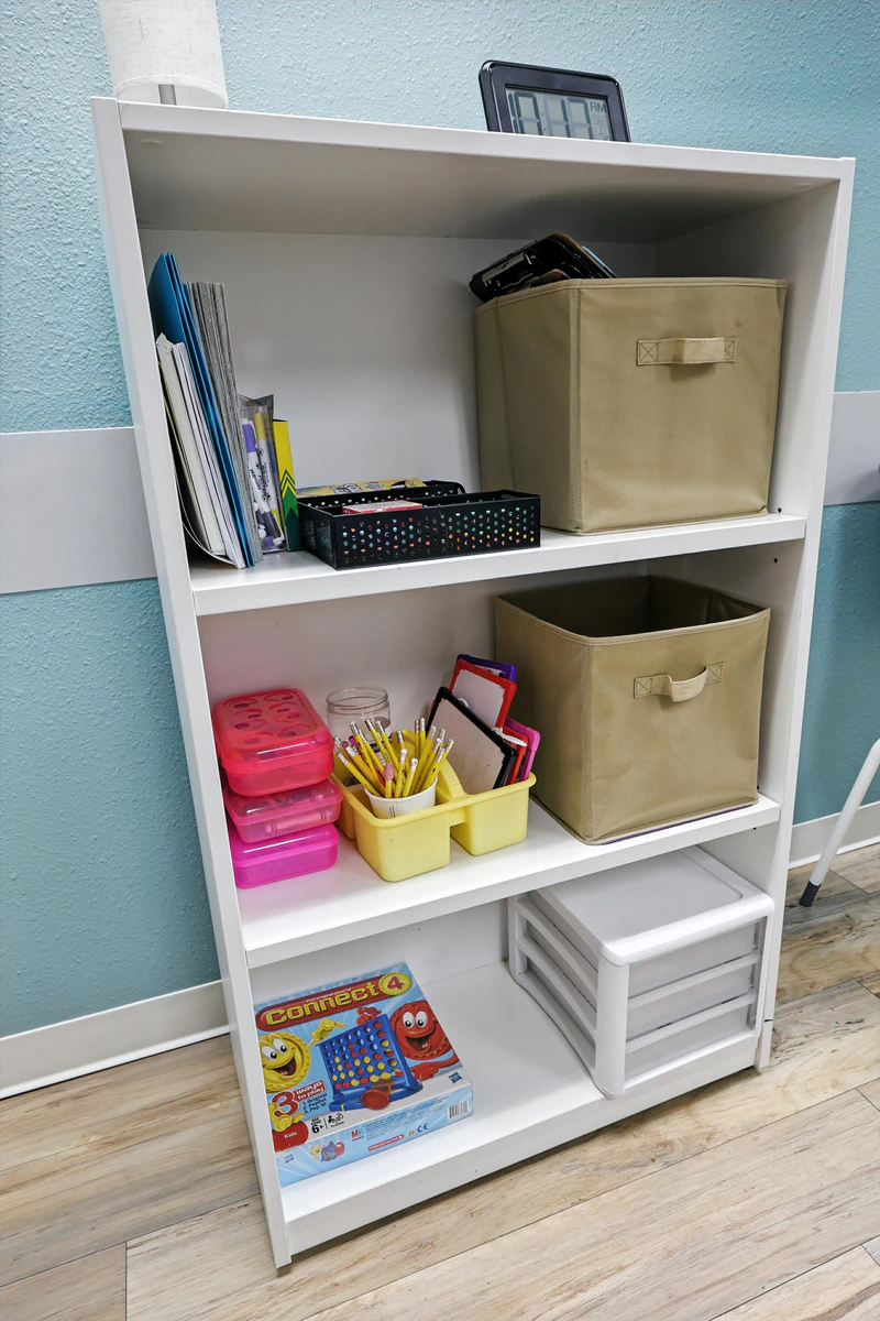 basepoint-academy-forney-teen-mental-health-facility-shelf-with-art-supplies