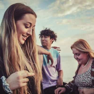 Teen kids playing outside for activity based therapy in Dallas, Tx.
