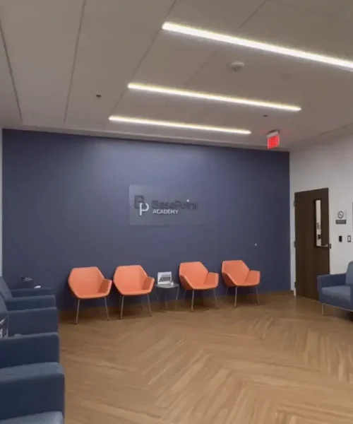 basepoint-academy-arlington-lobby-blue-wall